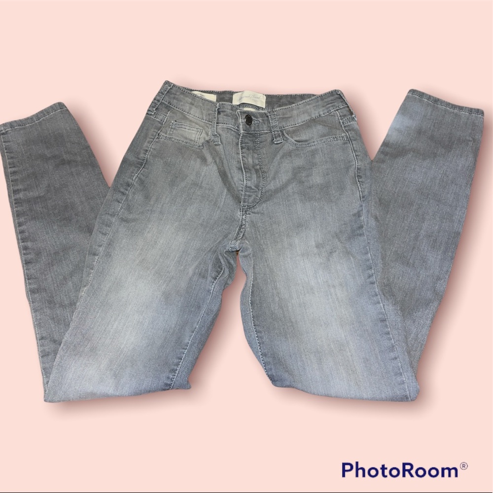 High Rise Gray Skinny Jeans